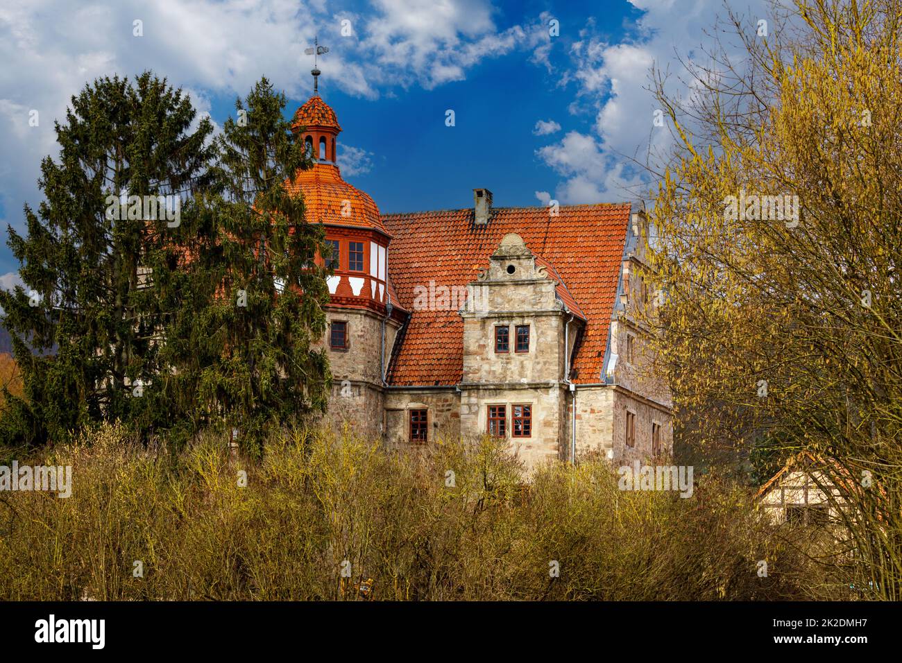 Renaissanceschloss NesselrÃ¶den in Hessen Stockfoto