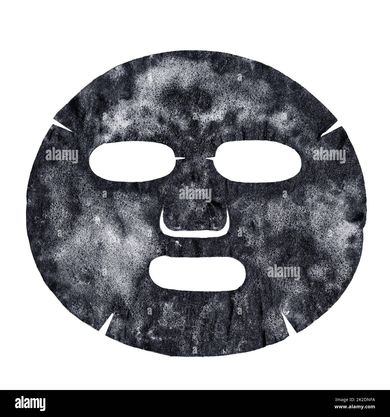 Blasenblatt-Maske auf weißem Hintergrund isoliert Stockfoto