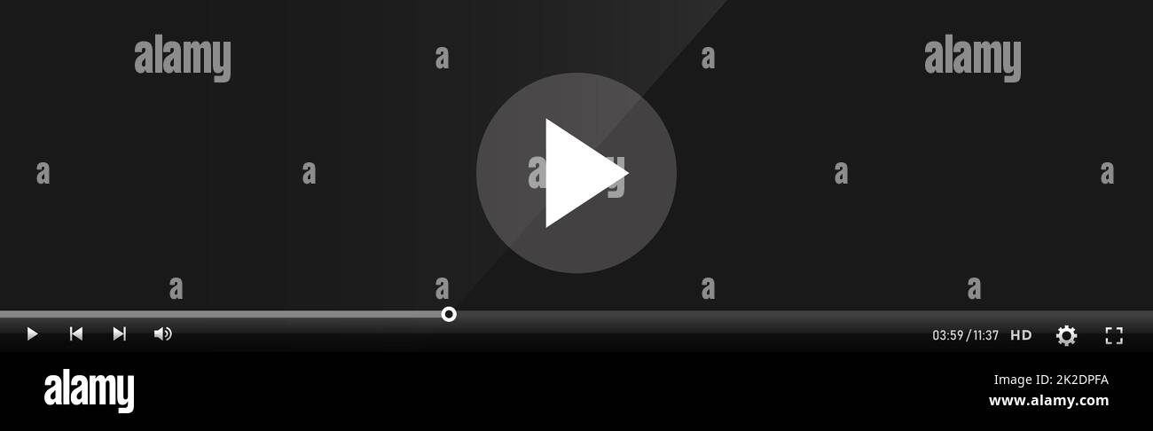 Video und Media Player Interface Template - Vektor Stockfoto