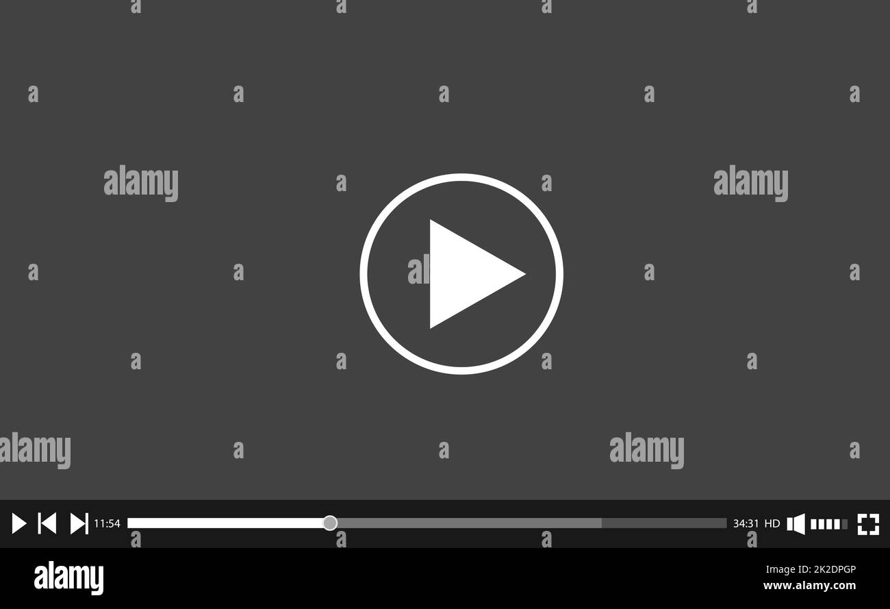Video und Media Player Interface Template - Vektor Stockfoto