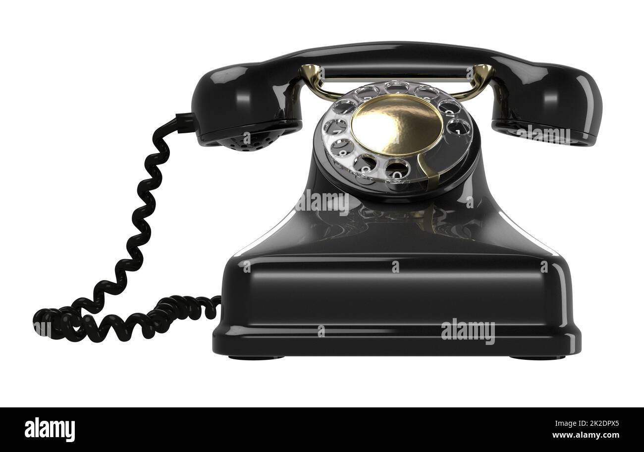 Vintage schwarze Telefon Stockfoto