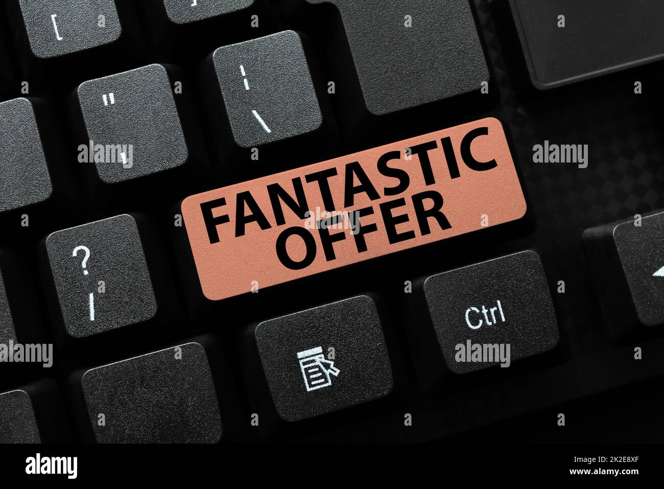 Schild mit fantastischem Angebot. Geschäftskonzept eine Marketingstrategie, die dazu beiträgt, mehr Kunden zu begeistern, Geschäftsdatenspeicher zu erstellen, Budget und Ausgabenprotokoll einzugeben Stockfoto
