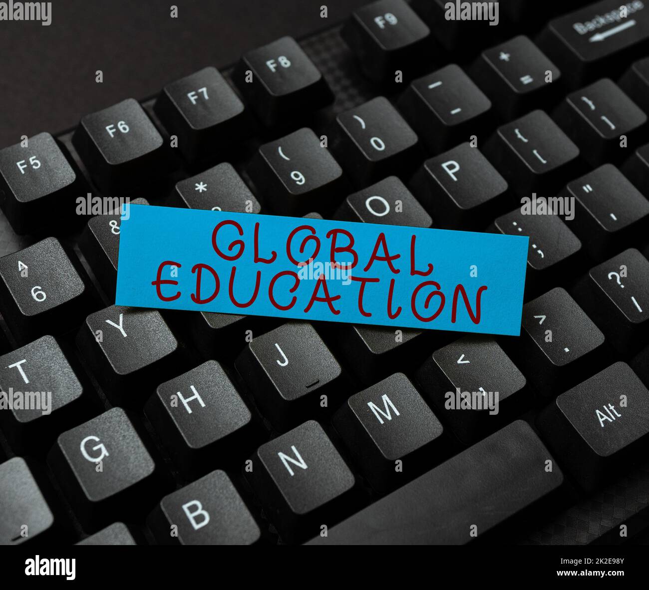 Text mit Inspiration Global Education. Konzeptioneller, fotorealistischer Lernansatz Konzepte müssen eingegeben werden Neue E-Mail-Titel Konzept, Ideen für Internet-Artikel entwerfen Stockfoto