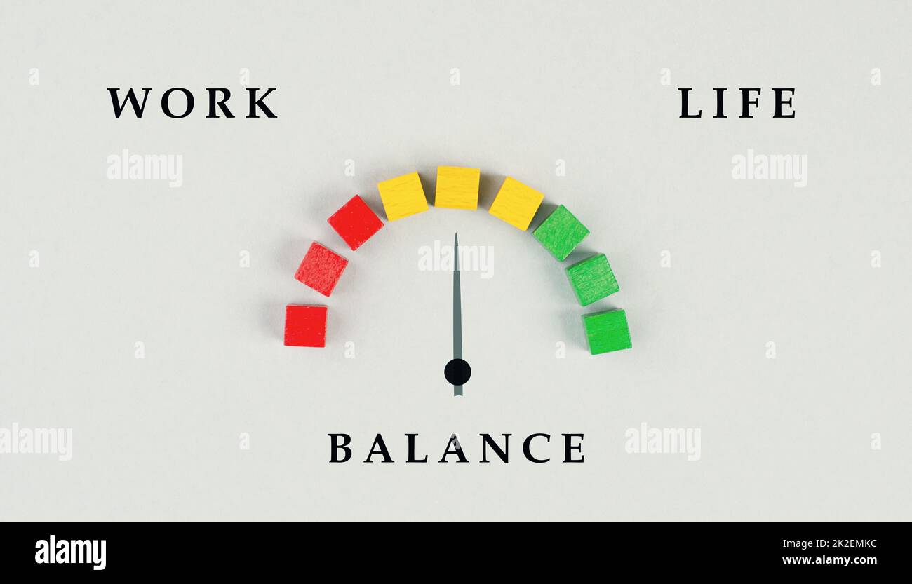 Work-Life-Balance, Burn-Out verhindern, Lifestyle-Konzept, Strategie gegen Stress Stockfoto