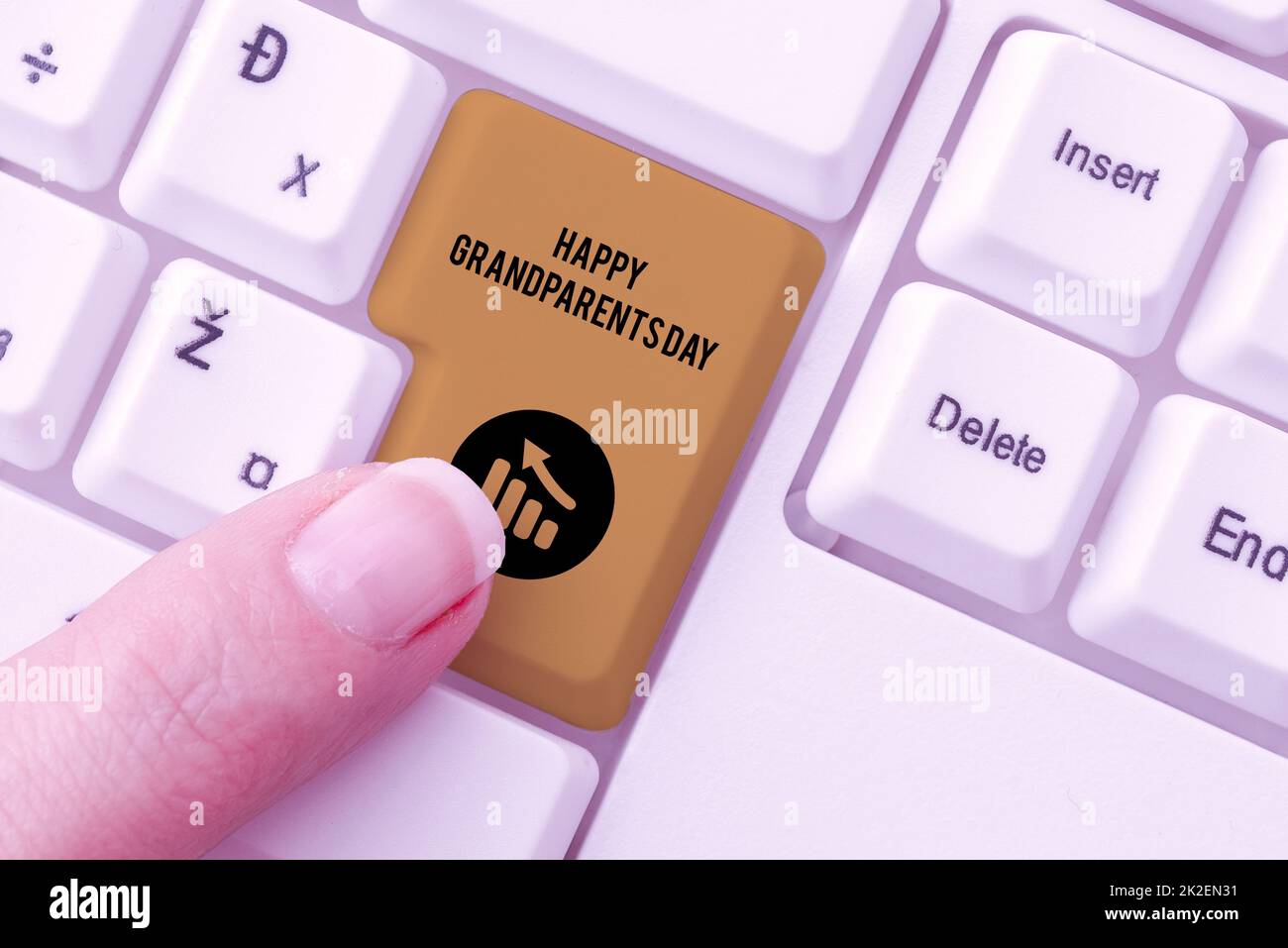 Handschriftliches Schild Happy Grandparents Day (alles gute zum Großelterntag). Business Showcase Ältere oder Senioren feiern abstrakte Typisierung Lizenzvereinbarung, Erstellung eines Online-Referenzbuchs Stockfoto