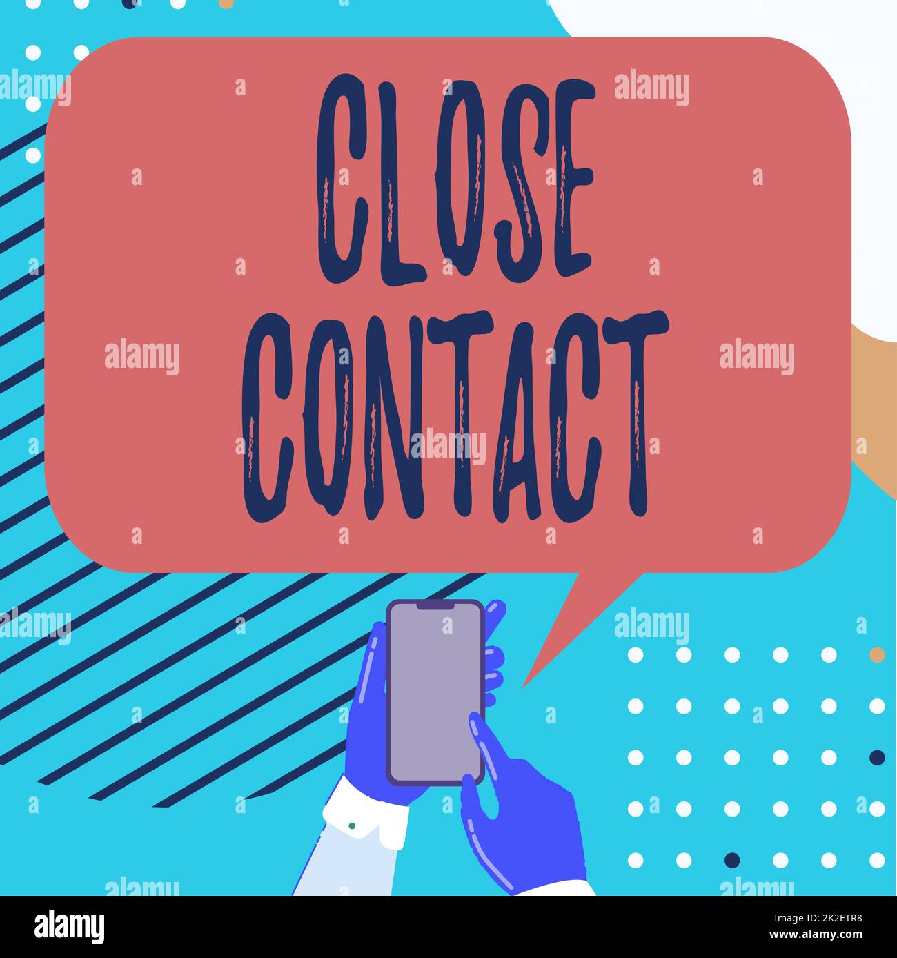 Konzeptionelle Beschriftung Kontakt schließen. Geschäftsansatz, bei dem in der Vergangenheit eine direkte Verbindung zu einer kasepatienten mobilen Zeichnung bestand. Positive Kommentare und eine Sprechblase Stockfoto