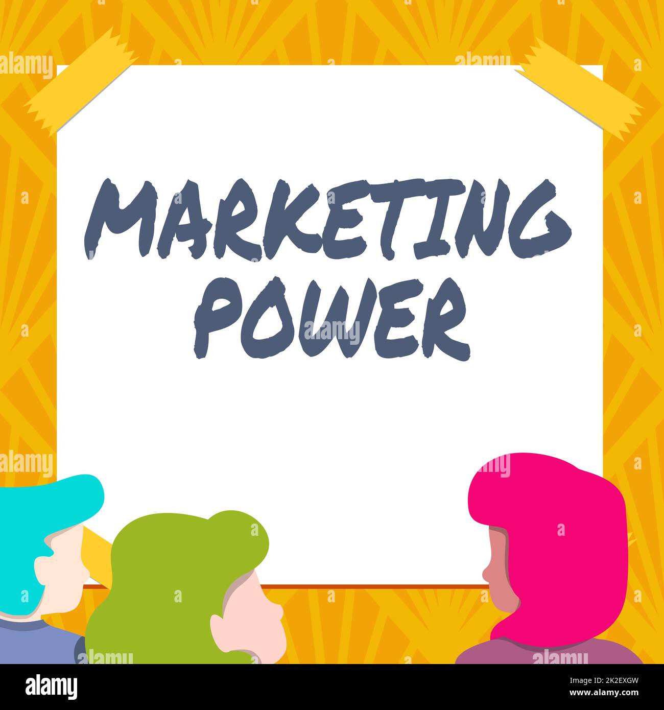 Inspiration mit Zeichen für Marketing Power. Konzeptionelle Fotogelegenheit eines Unternehmens zur profitablen Erhöhung des Marktpreises Teammitglieder, die sich Whiteboard-Brainstorming zu neuen Lösungen ansehen Stockfoto