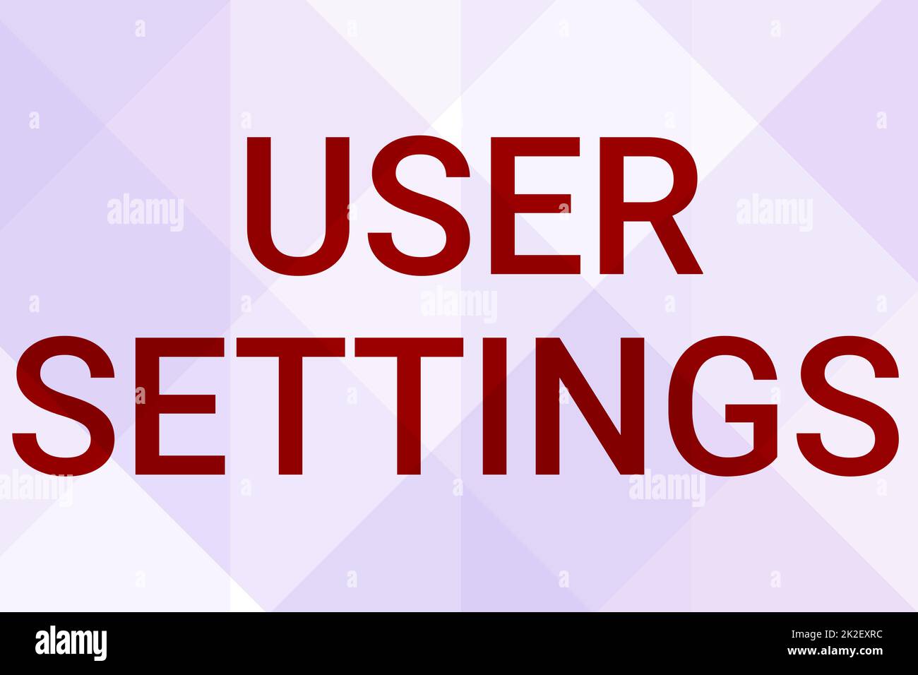 Text mit Benutzereinstellungen für Inspiration. Business Showcase Konfiguration des Erscheinungsbilds Betriebssystem Personalisierte Linie illustrierte Hintergründe mit verschiedenen Formen und Farben. Stockfoto
