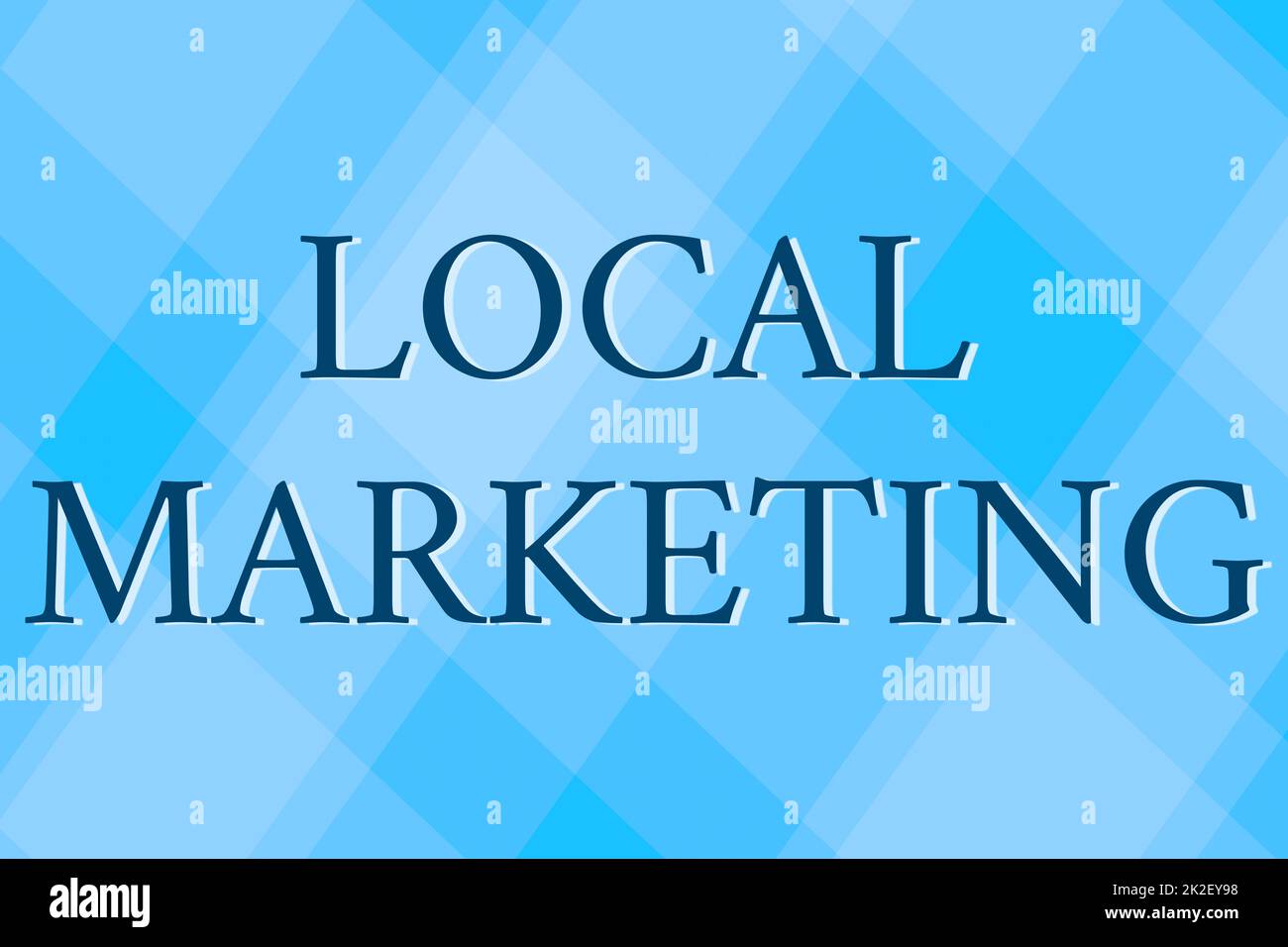 Inspiration mit Zeichen für lokales Marketing. Konzept bedeutet, Zielgruppe in einer feingranulierten Community anzusprechen Linie illustrierte Hintergründe mit verschiedenen Formen und Farben. Stockfoto