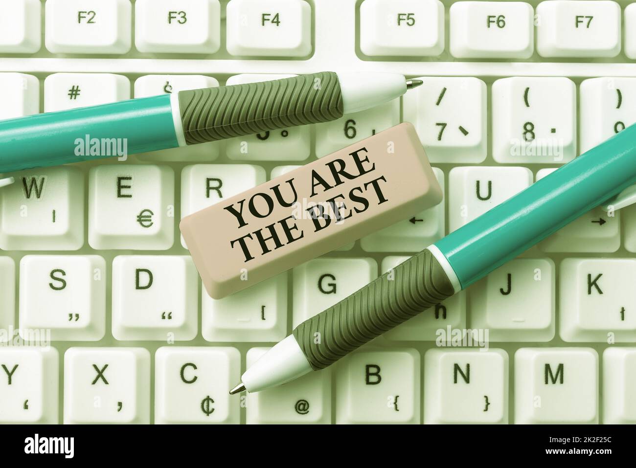 Handschriftliche Texte Du bist der Beste. Business Approach Sie sind der beste Kochlektionsführer, der neue Online-Richtlinien neu eingibt Stockfoto