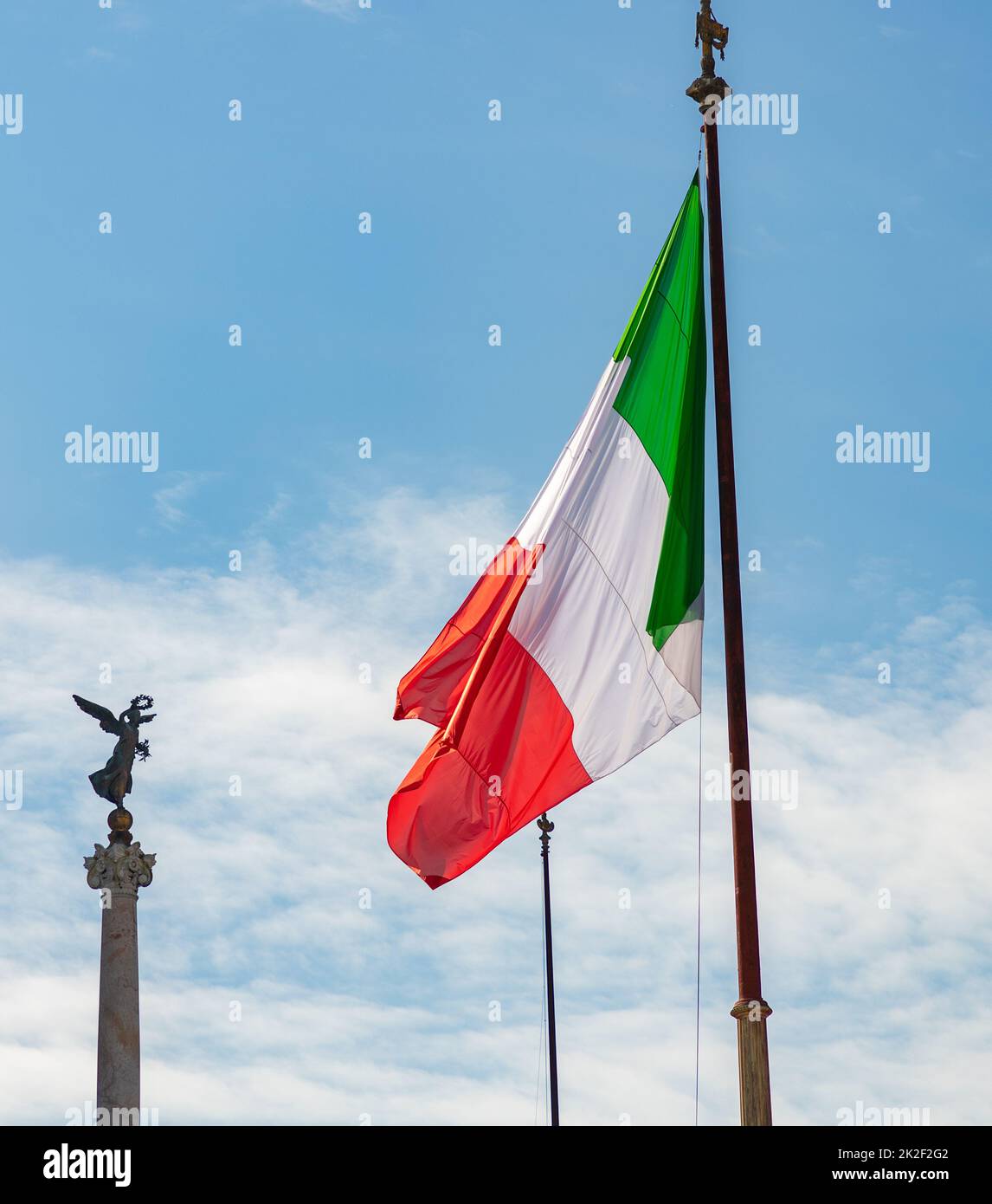 Italienische Flagge Stockfoto