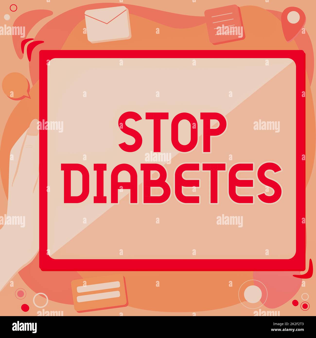 Konzeptionelle Darstellung Stop Diabetes. Geschäftsansatz Blutzucker-Spiegel ist höher als normal Injizieren Insulin Abstrakt Browserverlauf löschen, Bearbeiten Online-Dateien organisieren. Stockfoto