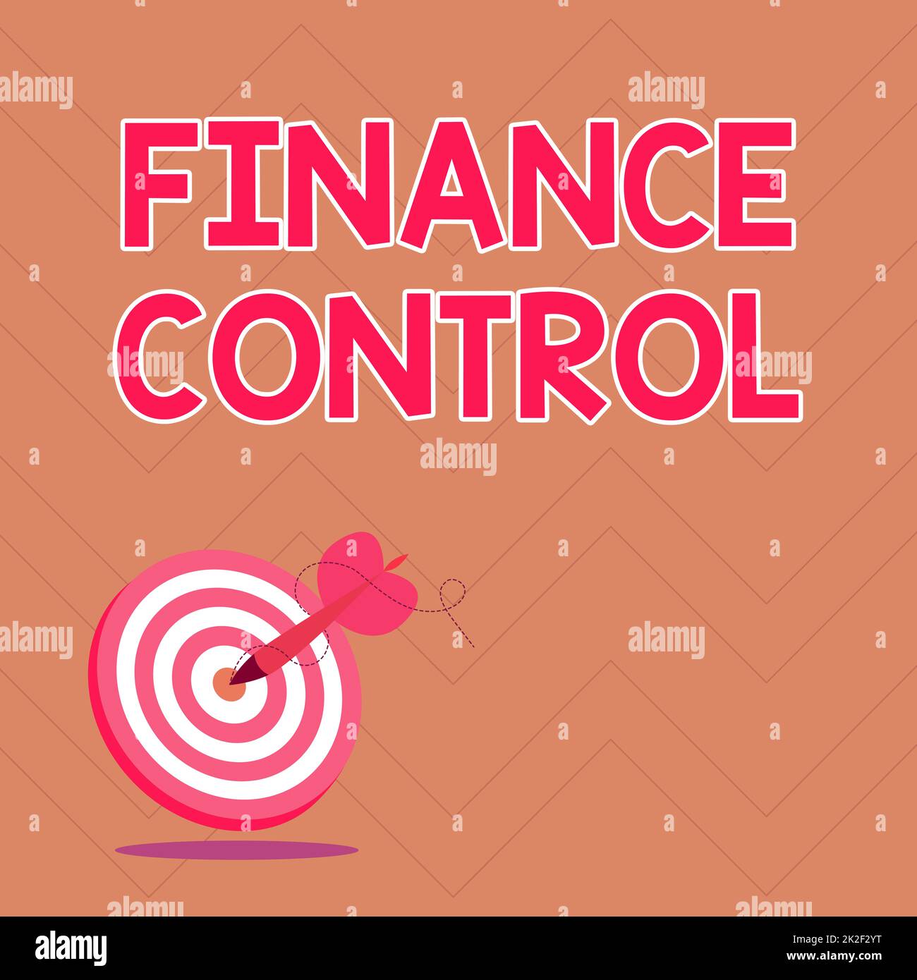 Schreiben mit Anzeige des Texts "Finance Control". Prozeduren für Geschäftskonzepte, die implementiert werden, um Finanzen zu verwalten, wobei das Konzept für erreichte Nachrichten und das abstrakte Ankündigungsziel präsentiert werden Stockfoto