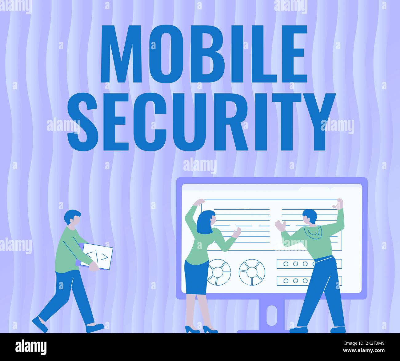 Handschriftliches Schild Mobile Security. Business Showcase Schutz von Mobiltelefonen vor Bedrohungen und Schwachstellen Schaubild „neben Tisch stehend“ Stockfoto