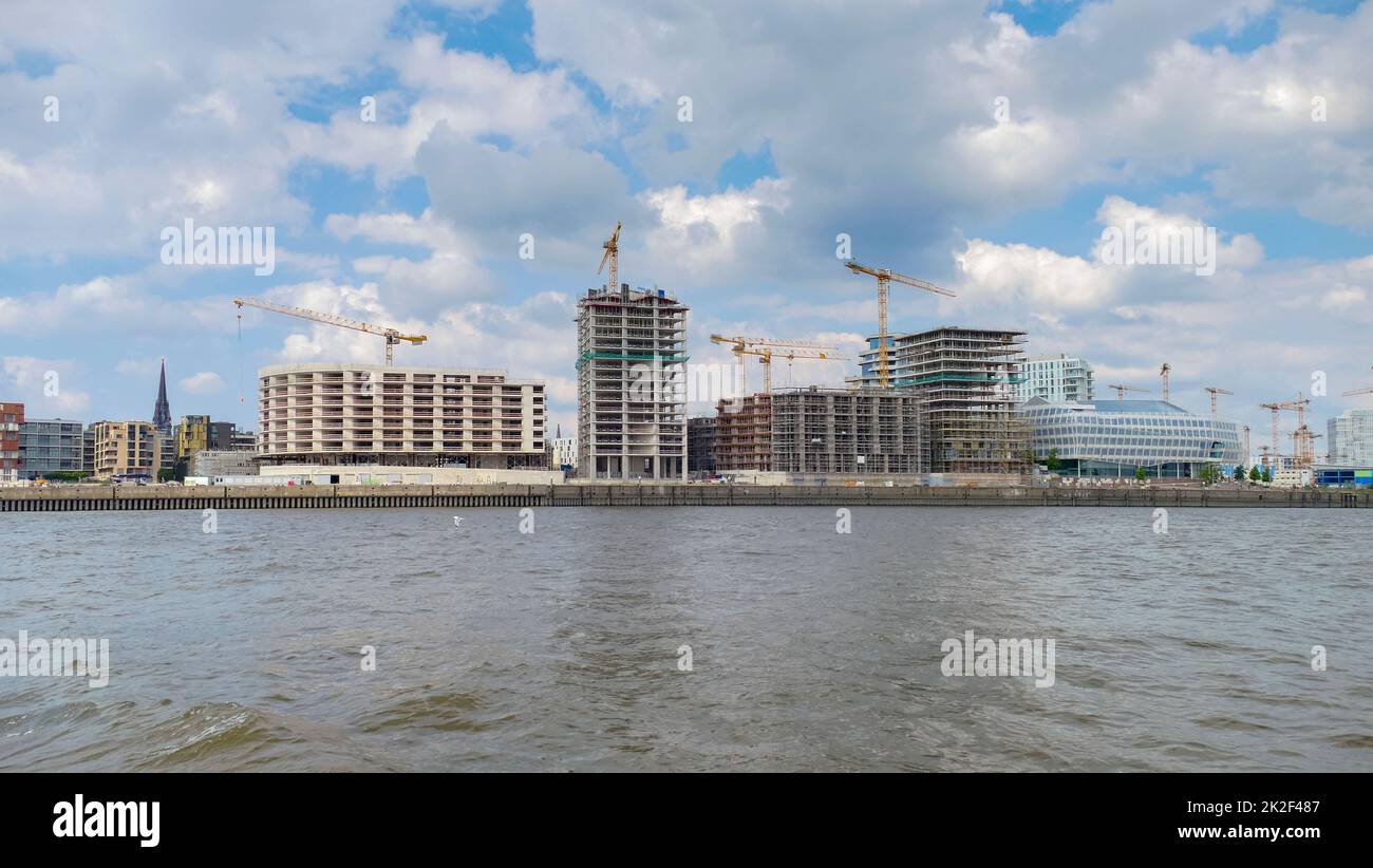 Baustelle in Hamburg Stockfoto
