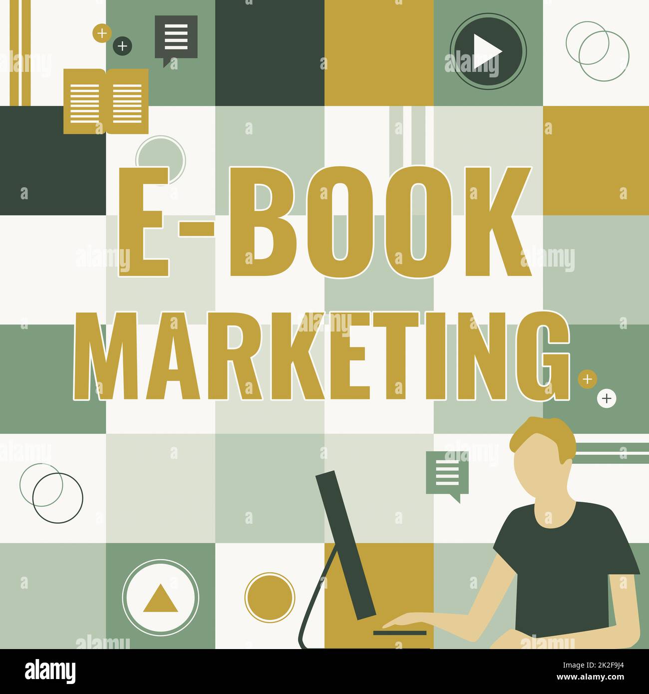 Handschriftlicher Text E-Book Marketing. Digitale Datei für das Internet-Konzept, die auf jedem kompatiblen Computer verwendet werden kann Geschäftsmann innovatives Denken, führende Ideen für eine stabile Zukunft. Stockfoto