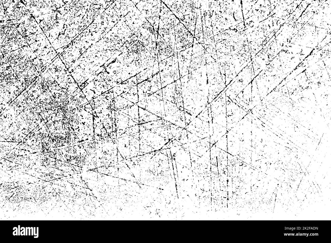Abstrakte schwarze Kratzlinien auf Weiß Stockfoto