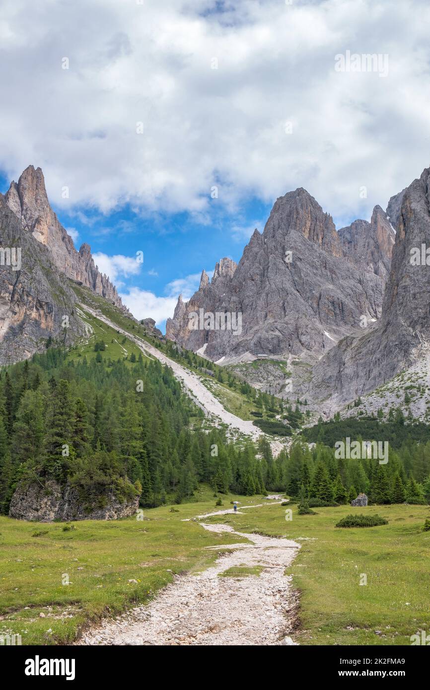 Blick auf die Dolomiten Stockfoto