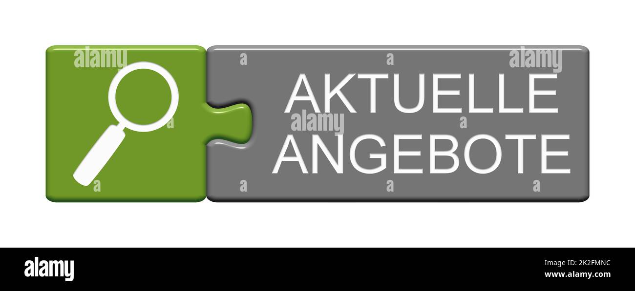Puzzle-Taste: Aktuelle Nachrichten deutsch - 3D Abbildung Stockfoto