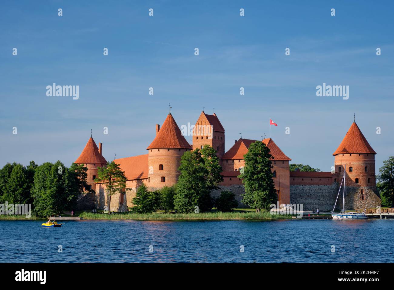 Trakai Burg Insel im See Galve, Litauen Stockfoto