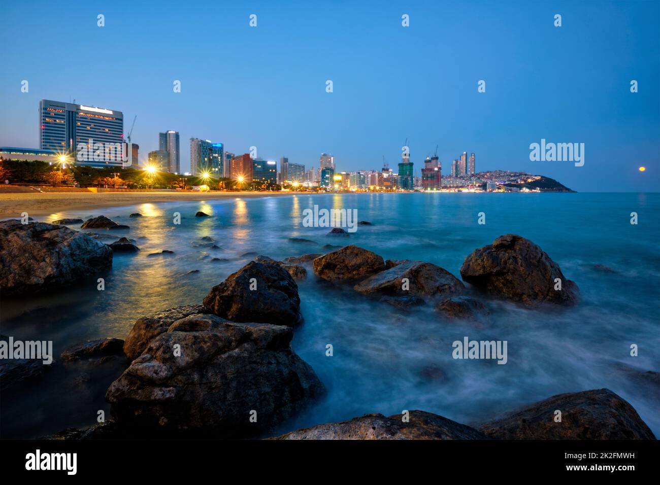 Haeundae Beach in Busan, Südkorea Stockfoto