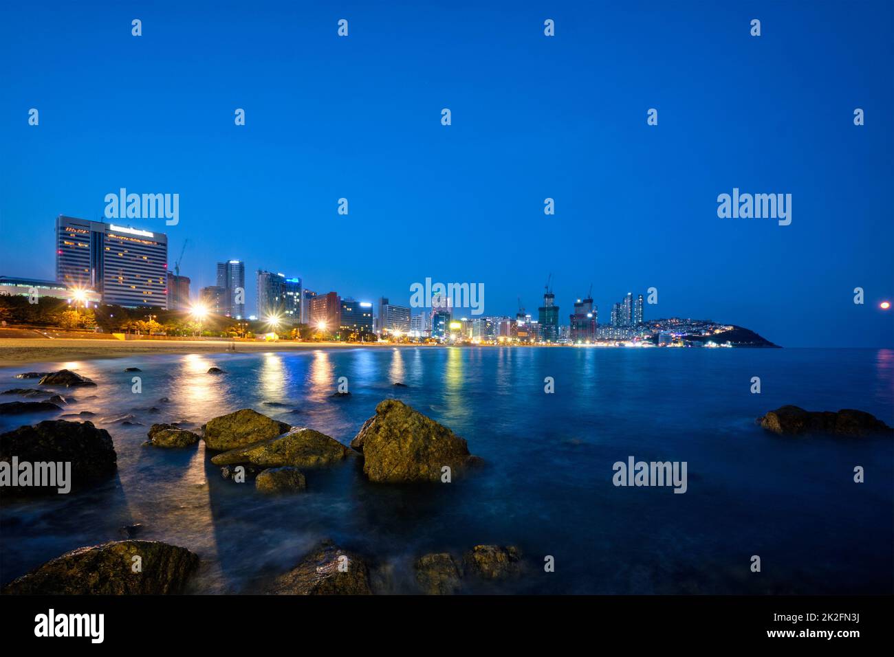 Haeundae Beach in Busan, Südkorea Stockfoto