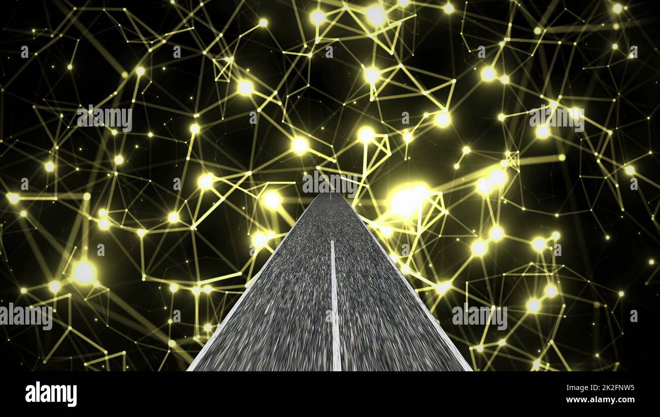 Fahrt durch die Welt der Technikwissenschaften und -Technik Stockfoto