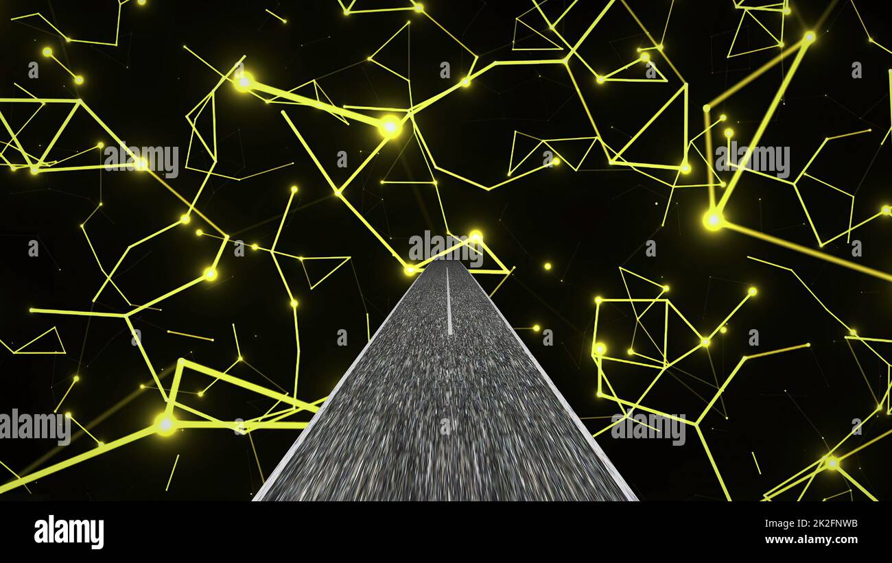 Fahrt durch die Welt der Technikwissenschaften und -Technik Stockfoto