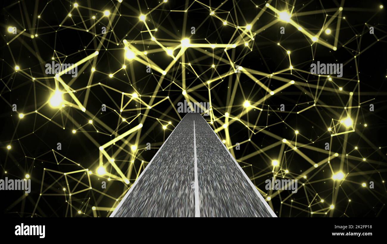 Fahrt durch die Welt der Technikwissenschaften und -Technik Stockfoto