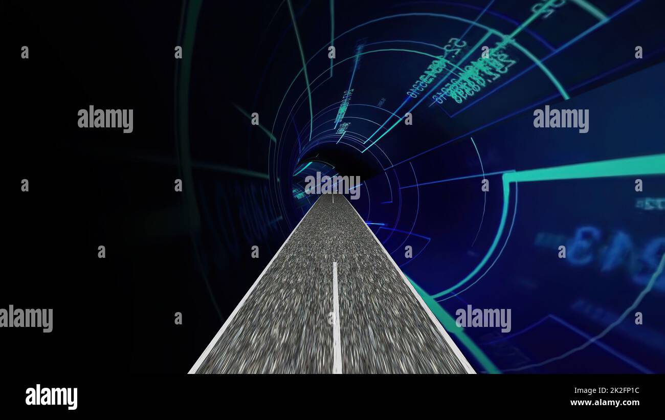 Fahrt durch die Welt der Technikwissenschaften und -Technik Stockfoto