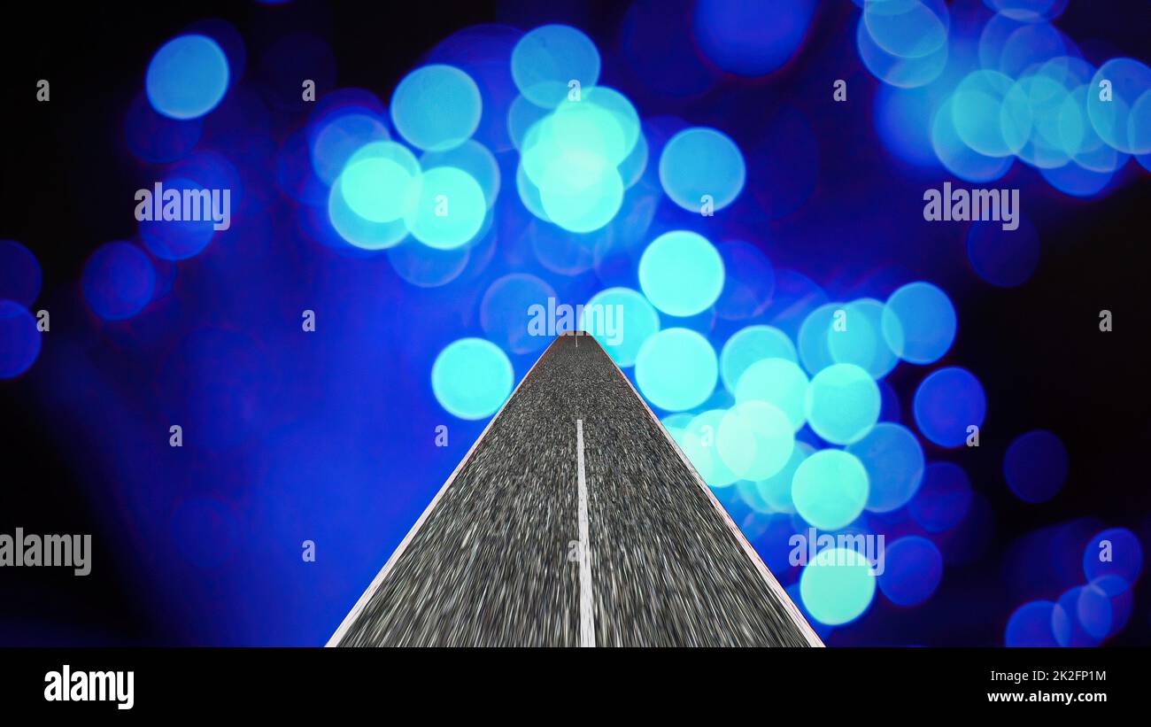 Fahrt durch die Welt der Glasfasertechnik Stockfoto