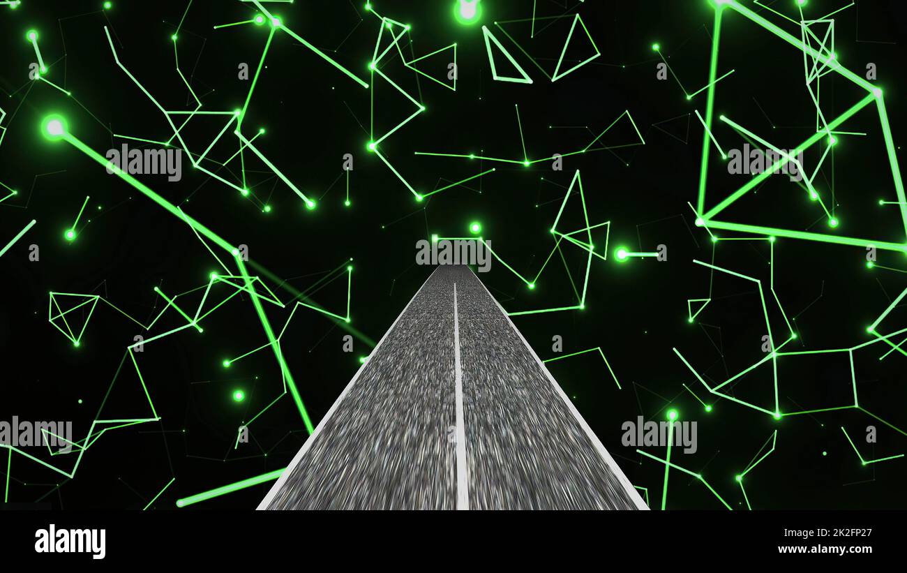 Fahrt durch die Welt der Technikwissenschaften und -Technik Stockfoto