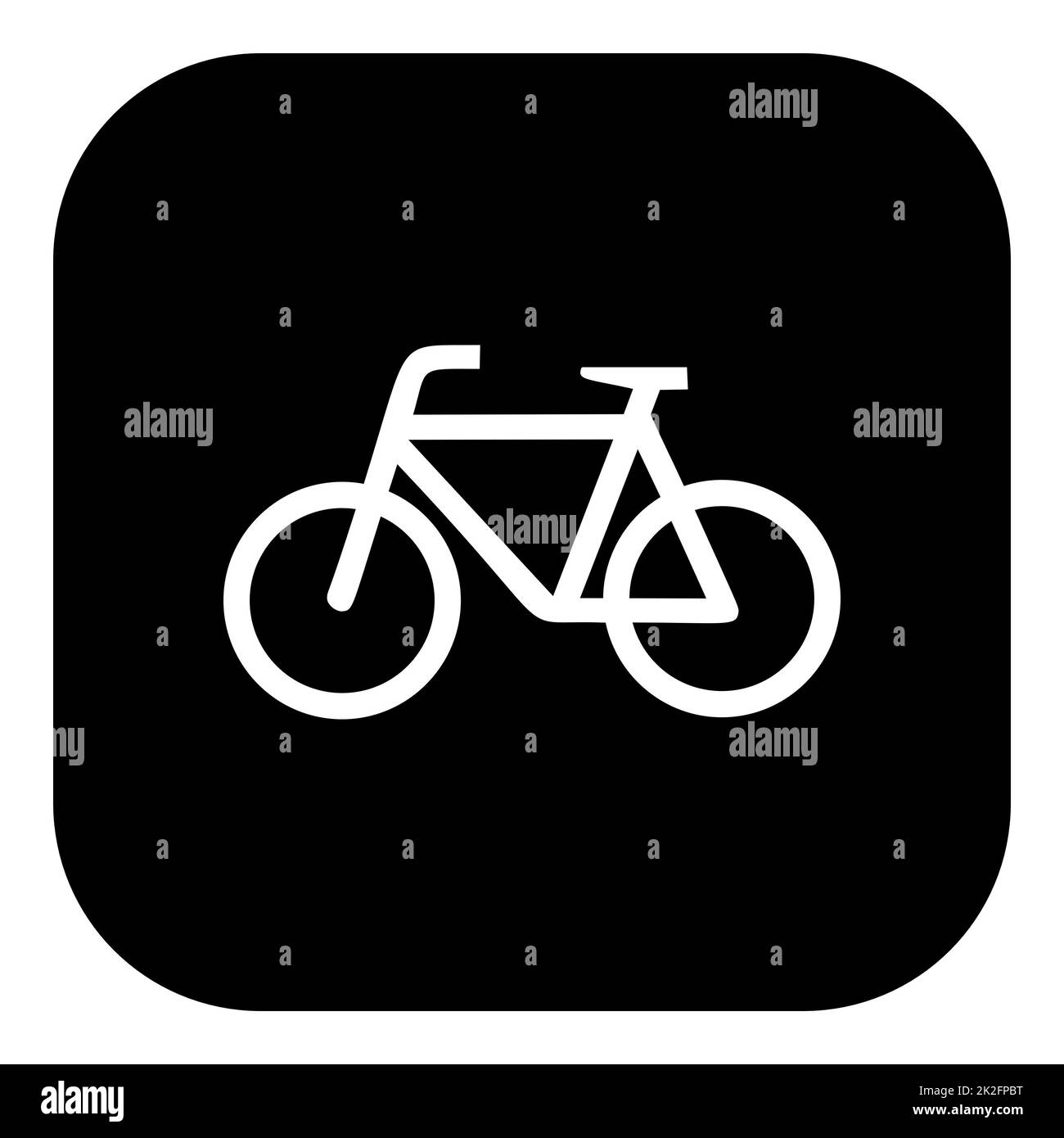Fahrrad- und App-Symbol Stockfoto