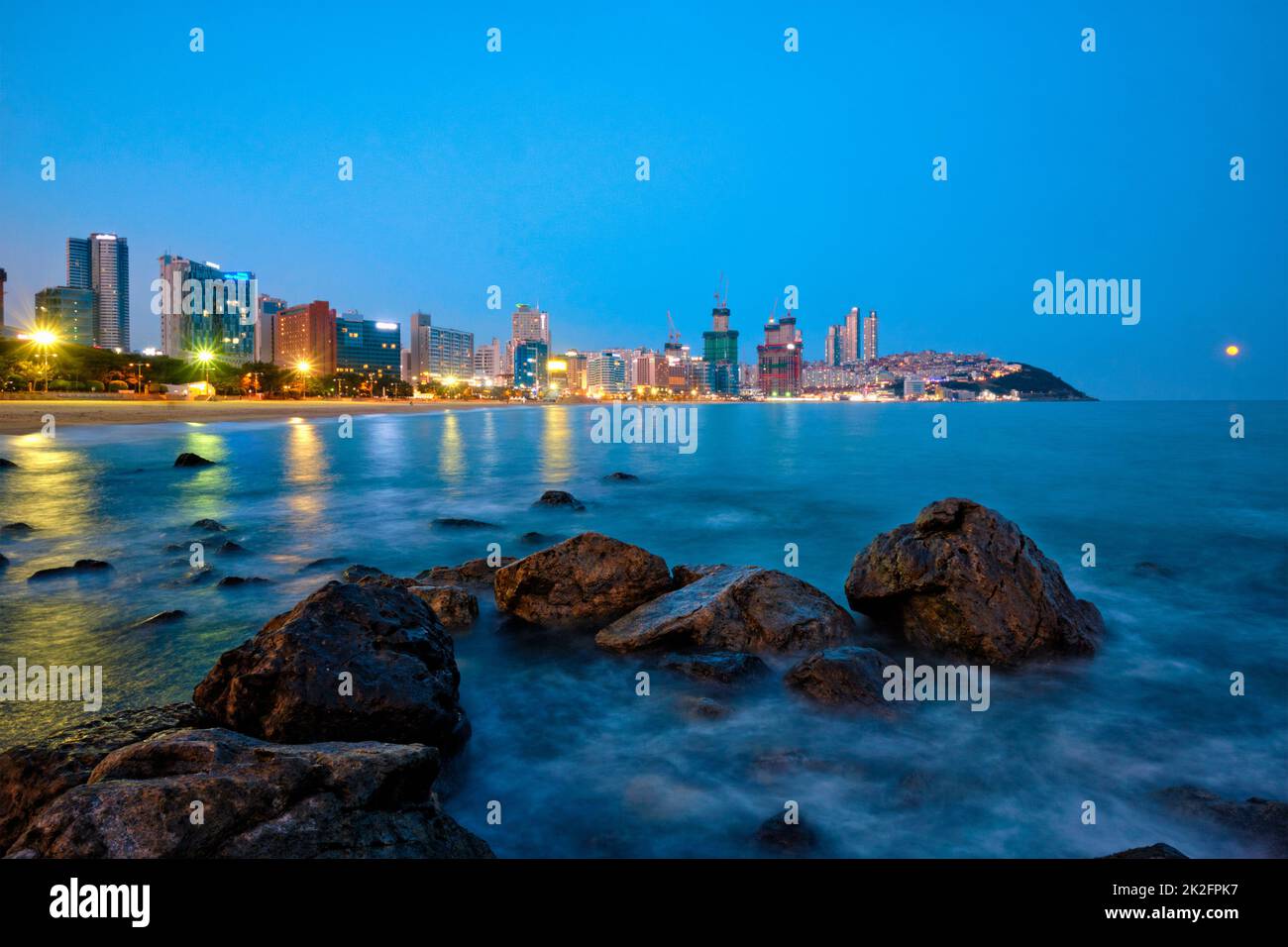 Haeundae Beach in Busan, Südkorea Stockfoto