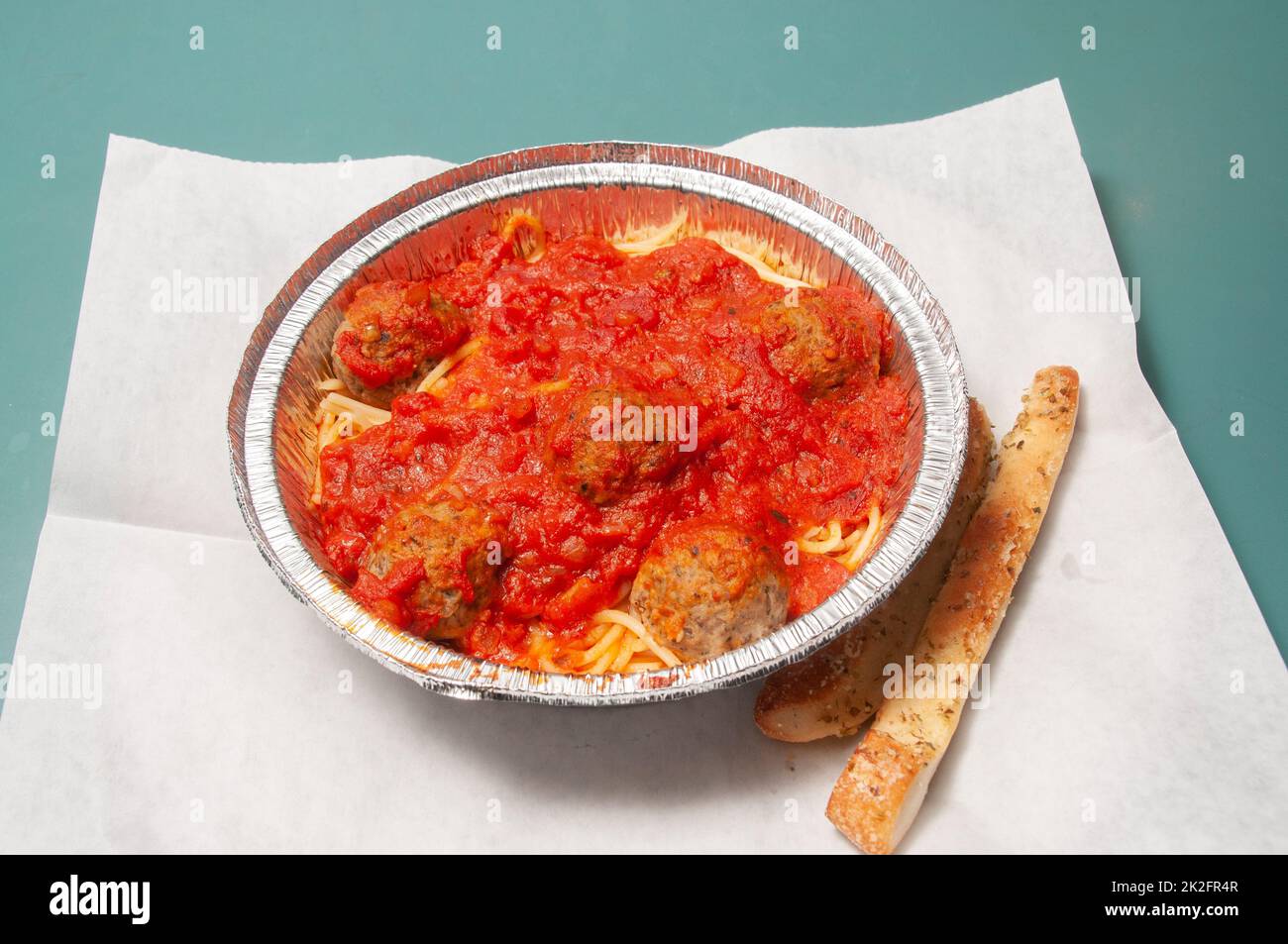 Spaghetti und Fleischbällchen Stockfoto