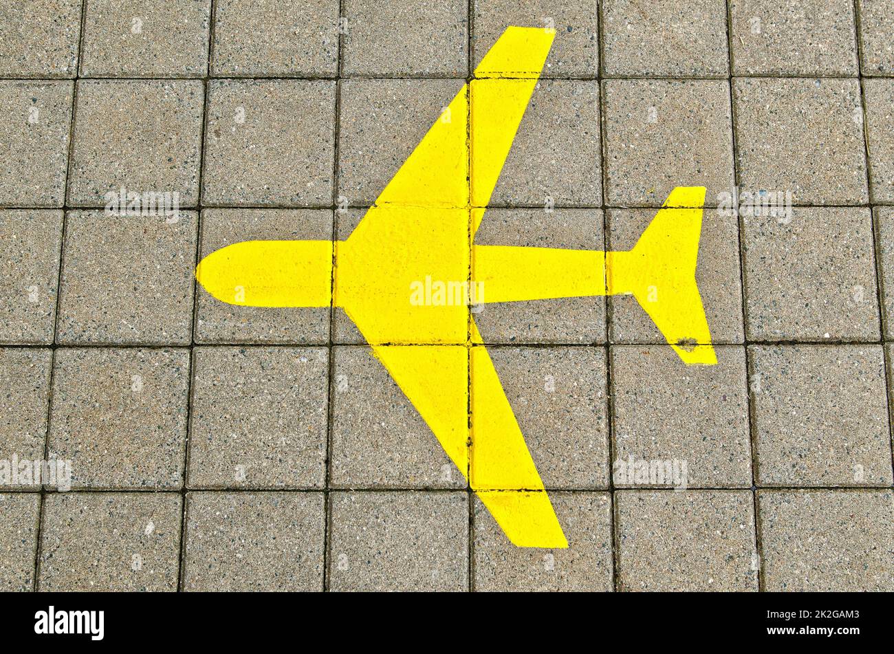 Graffiti Street Art Flugzeug auf einer Mauer Stockfoto