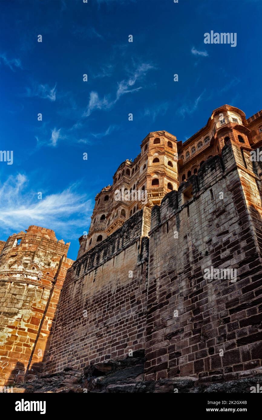 Mehrangarh Fort. Jodhpur, Indien Stockfoto