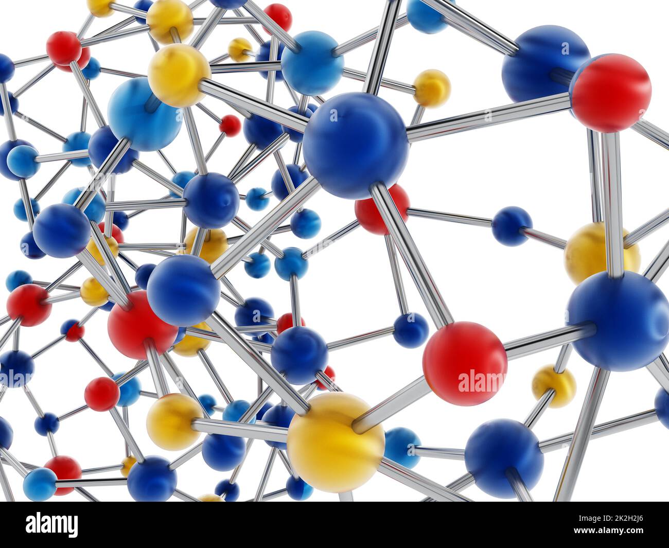 Isolierte Molekularstruktur Stockfoto