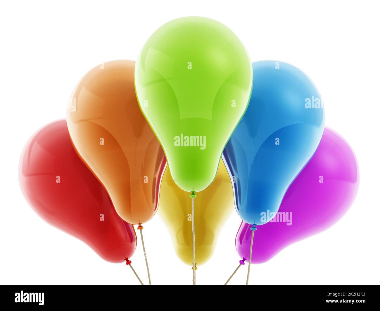 Mehrfarbige dekorative Ballons Stockfoto