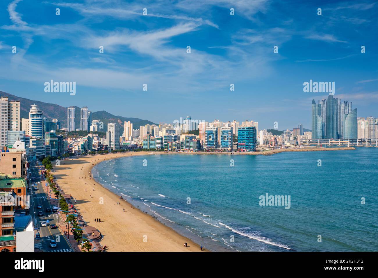 Gwangalli Strand in Busan, Südkorea Stockfoto