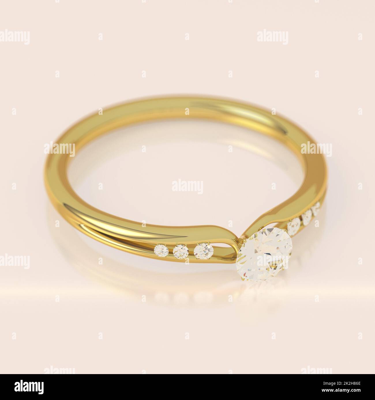 Gold Diamantring Stockfoto