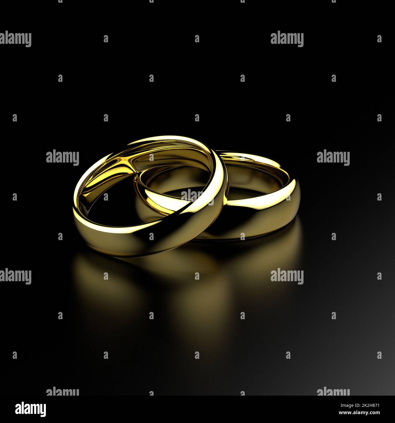 Gold Trauringe Stockfoto