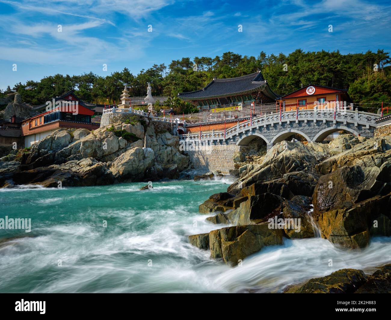 Haedong Yonggungsa Tempel. Busan, Südkorea Stockfoto
