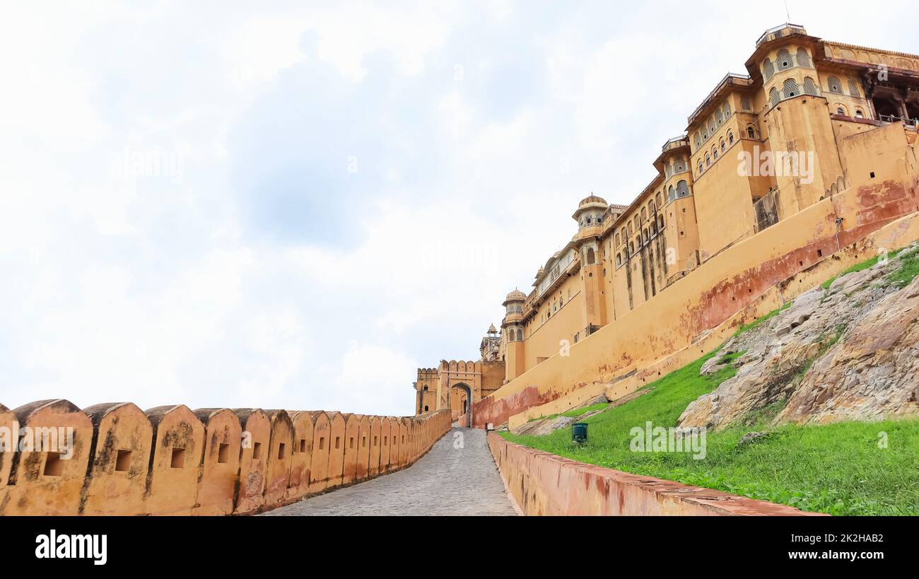 Blick auf Amber Palace, Jaipur, Rajasthan, Indien. Stockfoto