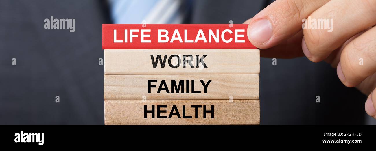 Work-Life-Balance-Management. Aufbau Von Familie Und Unternehmen Stockfoto