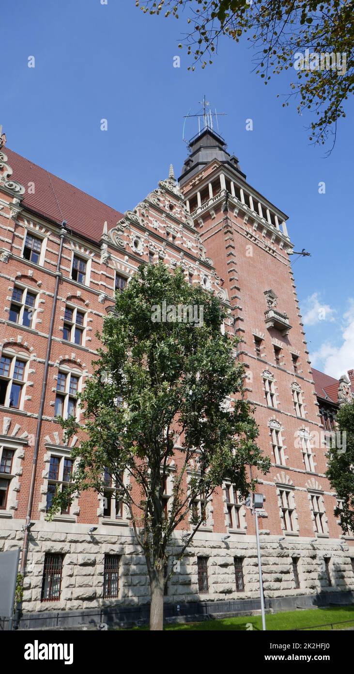 Historische Backsteinarchitektur in Szczecin Stockfoto