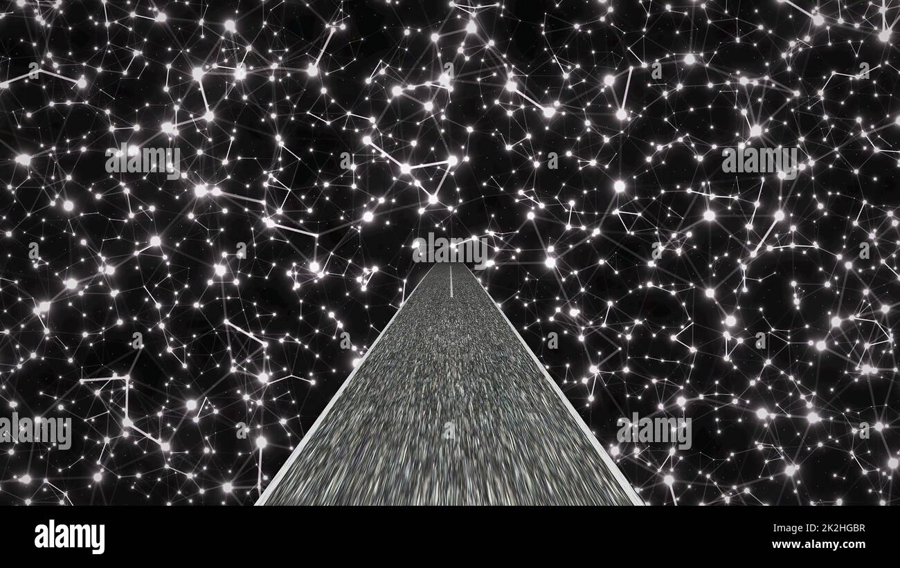 Fahrt durch die Welt der Technikwissenschaften und -Technik Stockfoto