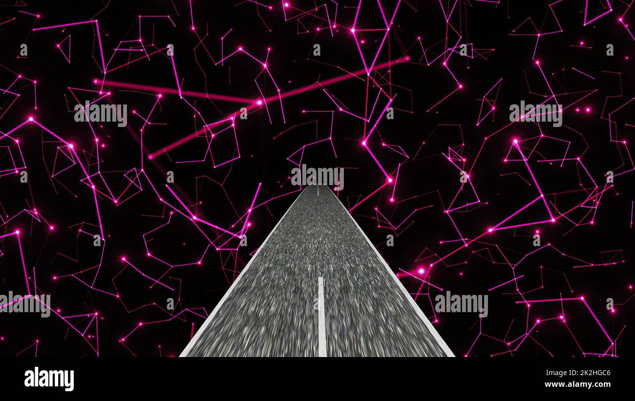 Fahrt durch die Welt der Technikwissenschaften und -Technik Stockfoto