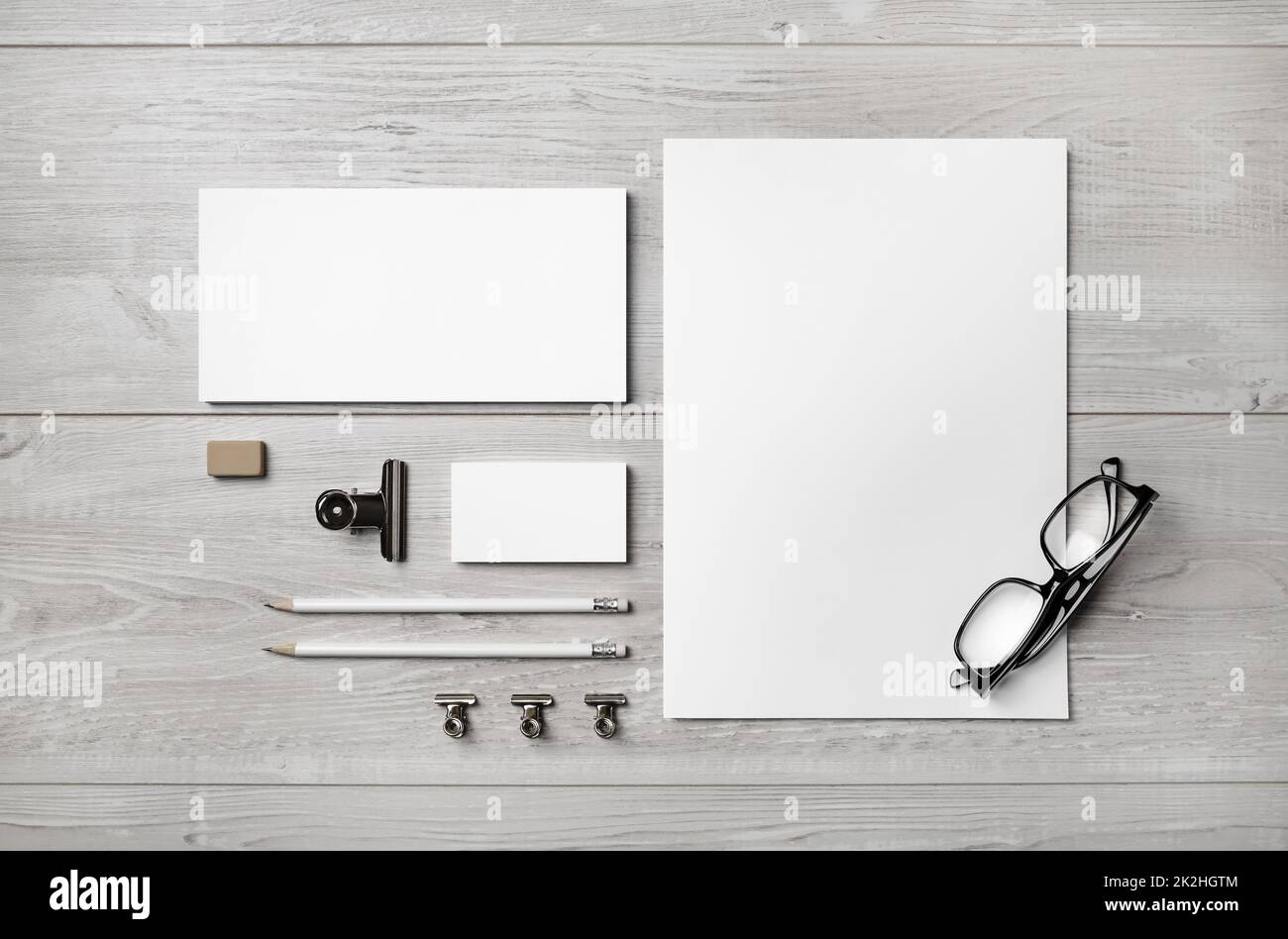 Leere branding Schreibwaren Stockfoto