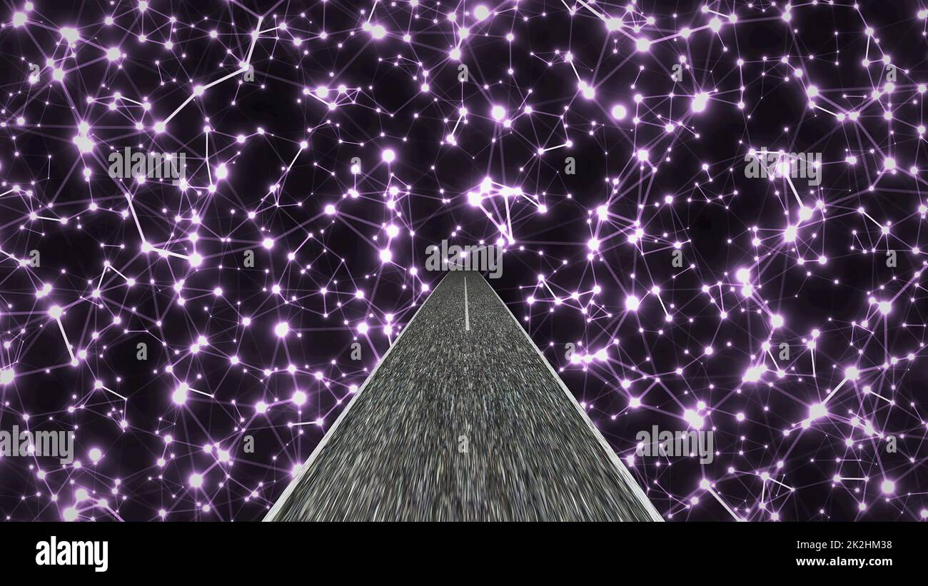 Fahrt durch die Welt der Technikwissenschaften und -Technik Stockfoto